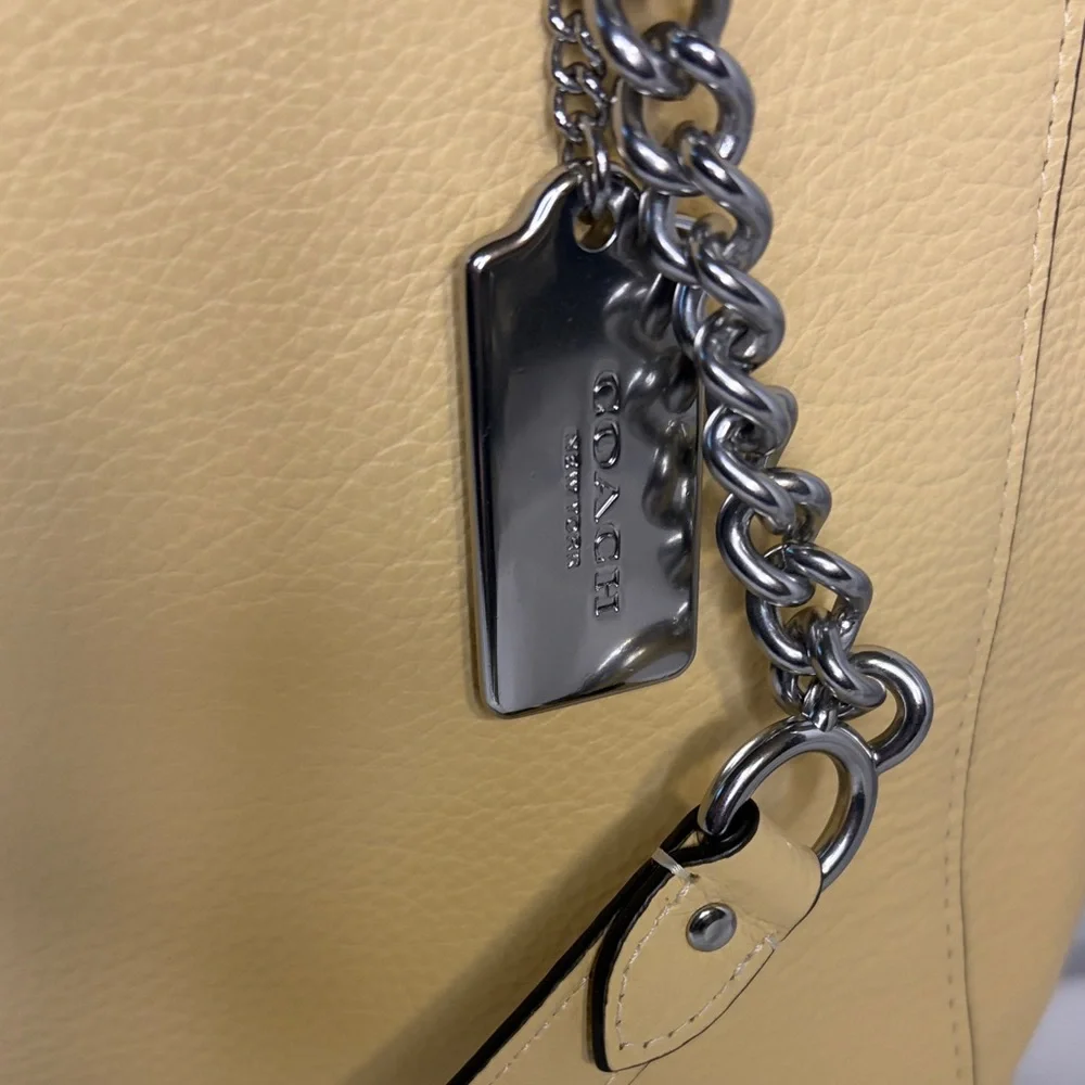 Coach Lemon Yellow Leather Tote